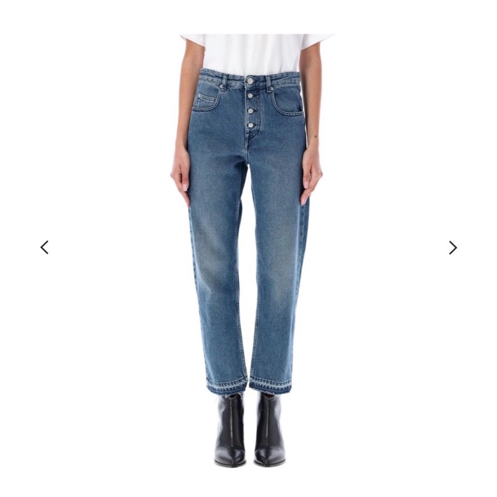 Denim Ankle Straight Jeans